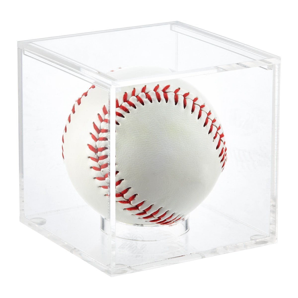 Acryl-Displaywürfel Für Baseball – UV-geschützt, Mit Standfuß, 7,9 Cm